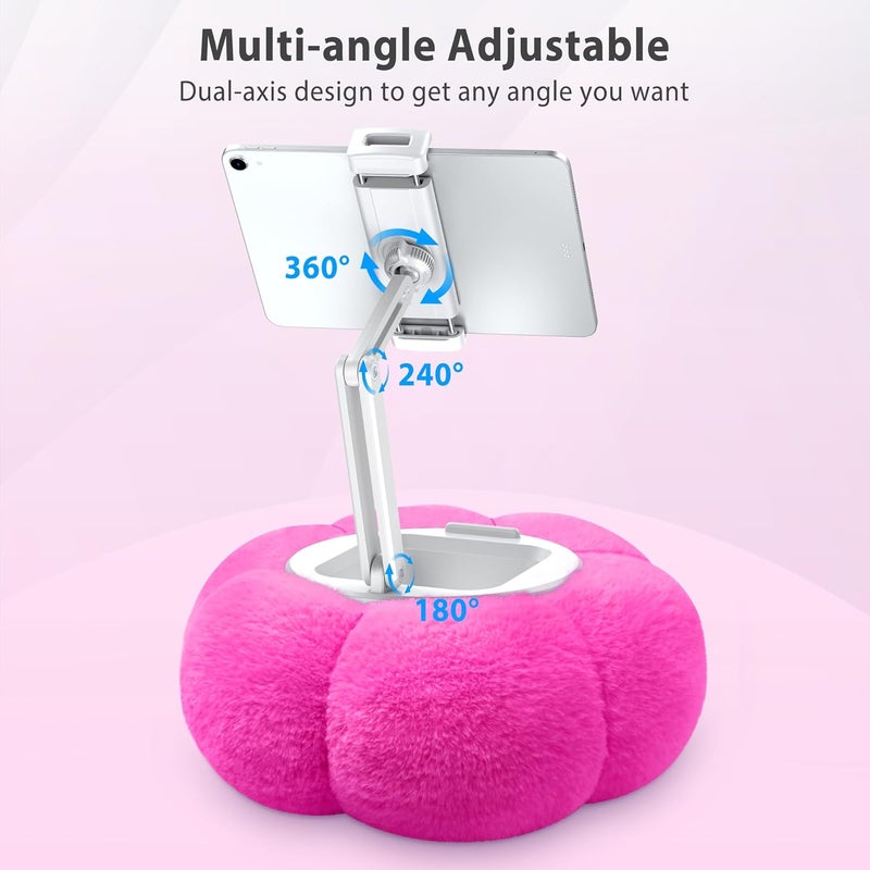 CreaDream Pumpkin Tablet Pillow Stand Holder for Kindle iPad, Adjustable Phone Pillow Stand for Lap Bed with Detachable Snack Bowl, Compatible with 4.7"-13" Tablet, iPad, iPhone, Samsung Tabs, Kindle - Image 3